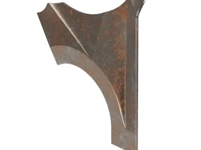 Rusty Car Fender 3D model