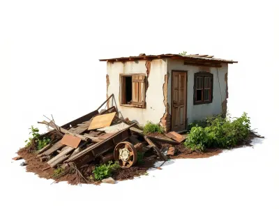 Abandoned Homestead Debris Environment model pack Low-poly 3D model