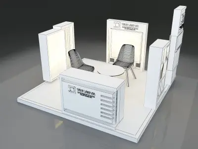 Booth Exhibition Stand a249b 3D model
