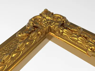 Carved Picture Frame 3D model