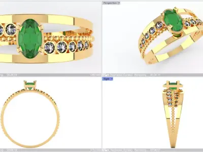 Digital Preciousness Custom-made ring in 3D modeling 3D print model order