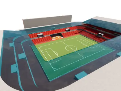 Soccer Stadium Revit- Manchester United Stadium Fan 3D model