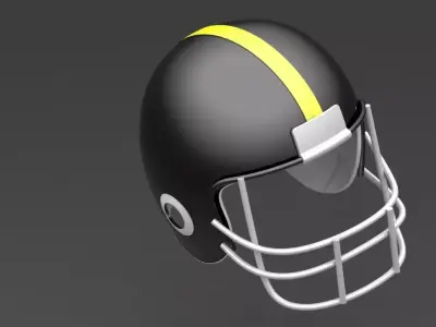 football helmet 3D model 4