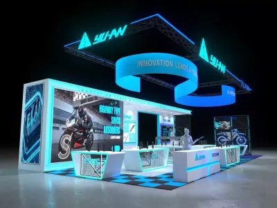 Two wheel car show 3D model