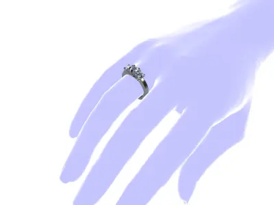 Engagement ring Free 3D print model 23
