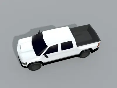 Standard Cab Pickup Truck 4x4 LOWEST Low-poly 3D model