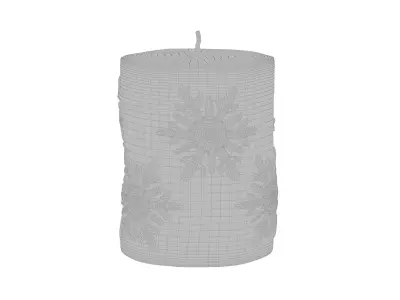 Christmas candle small 3D model