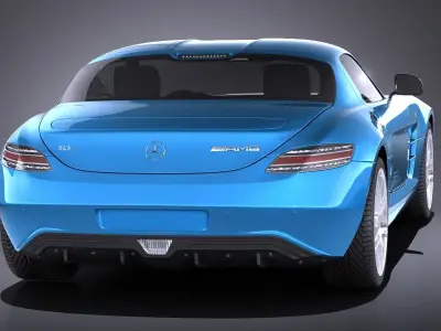 Mercedes SLS AMG Coupe Electric Drive 2015 VRAY 3D model