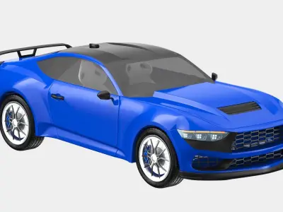 Generic Sport Car Blue 3D model
