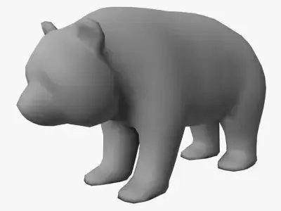 Low Poly Panda bear Low-poly 3D model