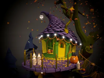 Halloween Low-poly 3D model