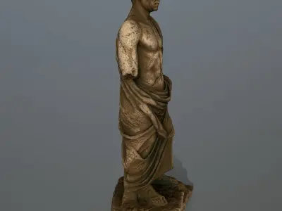 statue roman Low-poly 3D model