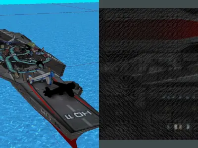 V5 Island USS Low-poly 3D model