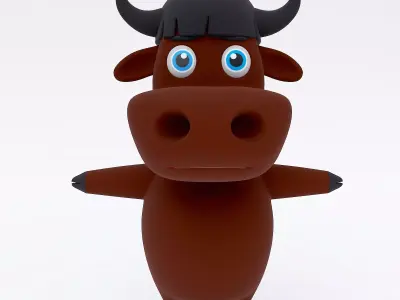 Buffalo cartoon 3d model  3D model