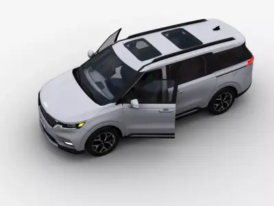 KIA Grand Carnival 2024 with Interior Low-poly 3D model