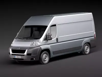 fiat ducato 2008 lwb 3D model