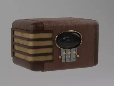 Old Radio Low-poly 3D model purchase