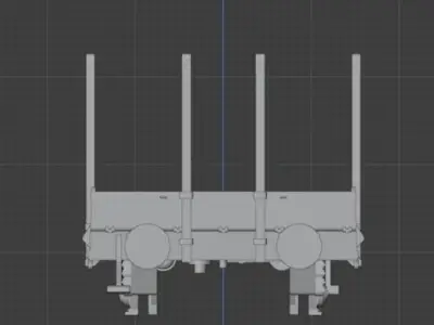 H0 1-87 scale Kbs 442 freight car 3D print model