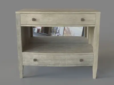 Bedroom Sanctuary Gemme Two Drawer Nightstand 3D model