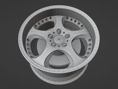 Gartmaier - 3 Piece Wheels - Game Ready Low-poly 3D model