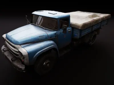 ZIL 130 Lowpoly 3D Model  Low-poly 3D model