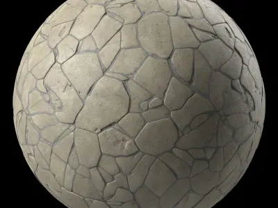 Pavement Materials 106- Concrete Paving -Sbsar Pbr 4k Seamless Texture