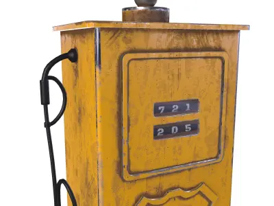 gas station clock 3D model