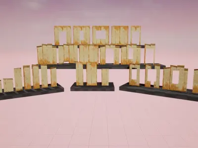 WallPapersSet UE4 Low-poly 3D model