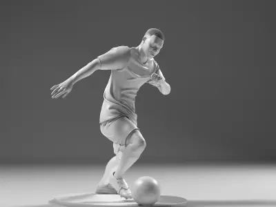 Footballer 05 Footstrike 06 Stl 3D print model