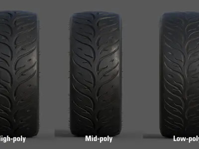 Federal 595 RS 235 40 for 17x9 Low-poly 3D model