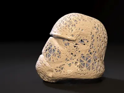 Stormtroopers sculpture with pattern of holes in it 3D print model