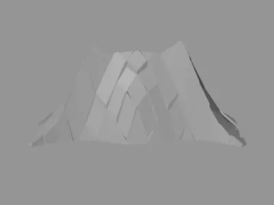 Peak Structure Wall Low-poly 3D model
