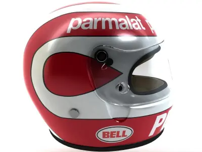 Nelson Piquet Helmet 1983 Low-poly 3D model