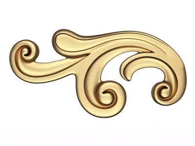 Carved Plaster Molding Decoration 036 Low-poly 3D model