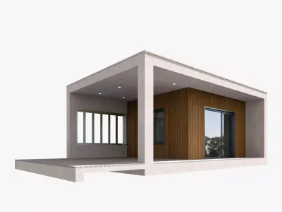 mini sized house Low-poly 3D model