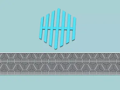 Hexagonal Wall Panel A29 Stripes - Interior Design Decoration 3D print model