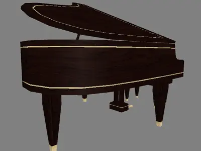 Grand Piano Low Poly Low-poly 3D model