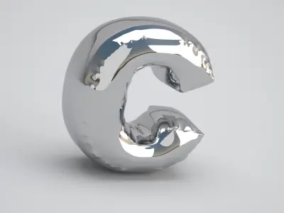 C Balloon Silver 3D model