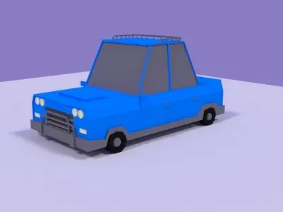 Low Poly Car Low-poly 3D model