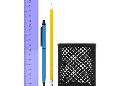 Mesh Office Pencil  Pen Holder 3D model