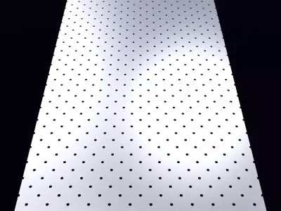 Perforated panel in 45 degree staggered pattern 3D Model Collection