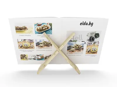 Recipe Book and Bookholder 3D model