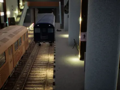 Subway Unreal Engine Low-poly 3D model