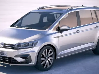 Volkswagen Touran R-Line 2018 3D model