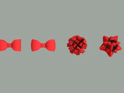 Gift Bow pack  3D model