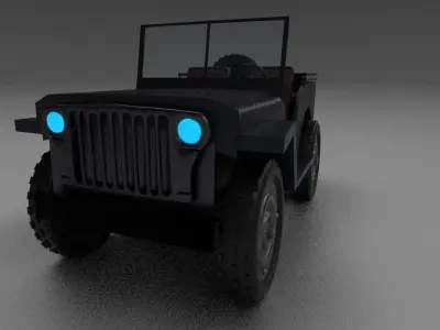 willy jeep Free low-poly 3D model