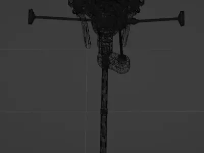 Transmission with V8 engine Free low-poly 3D model