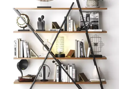 Modern etagere Bookshelf 3D model