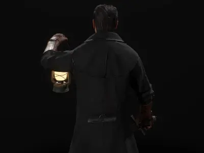 Gothic Character Low-poly 3D model