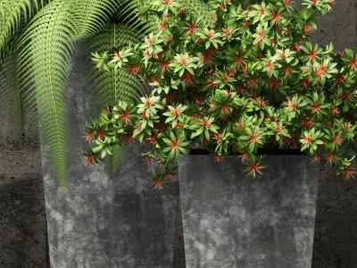 Restoration Hardware pedestal sheet metal planters 3D model